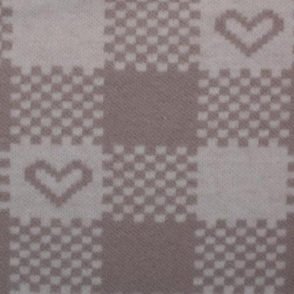 Baumwolljacquard Xaver by Swafing Flieder mit Herzen Karo